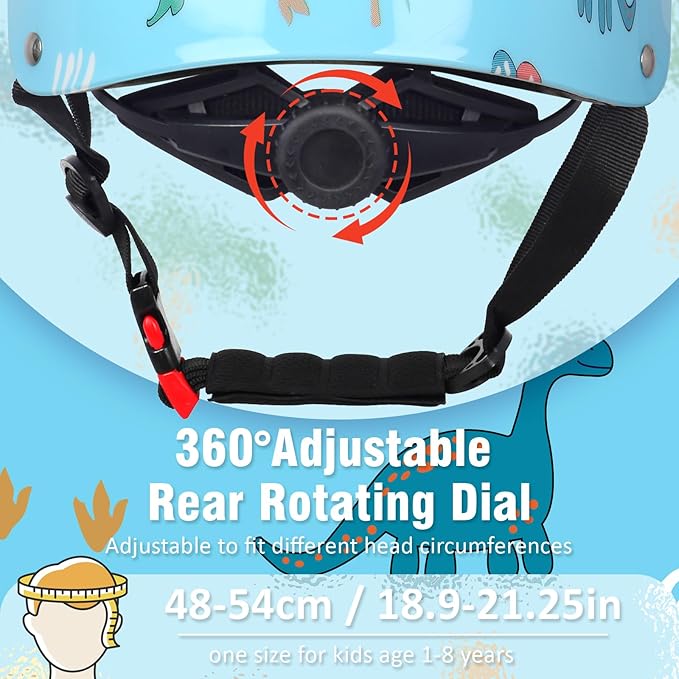 Kids Toddler Bike Helmet for Boys Girls, Adjustable Bicycle Helmet from Infant Baby to Children, Multi-Sport for Scooter Skateboard Roller/Inline Skate