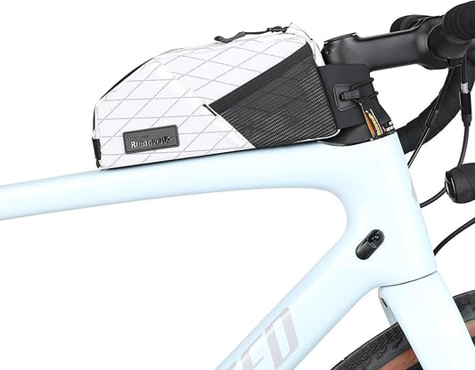 Rhinowalk Bike Top Tube Bag Bicycle Front Frame Bag Waterproof Bike Bag 1.2L with Dual Side Mesh Pockets Perfect for MTB Road Bike Cycling Commuting and Outdoor Adventures