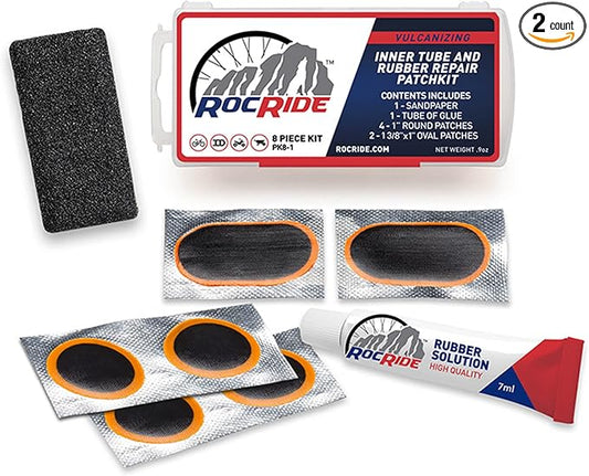 8 PC Bike Inner Tube Patch Kit. Bicycle Tire Repair Kit.