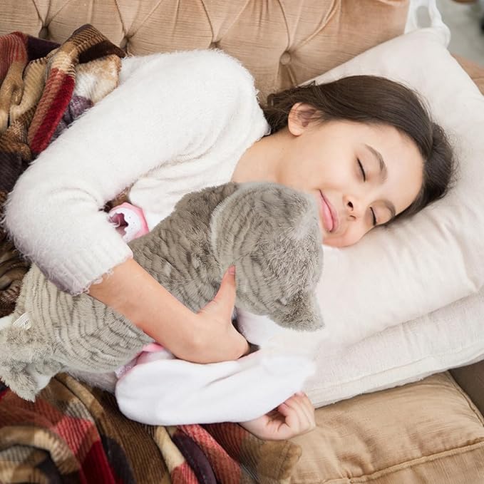 19 inch 3 Lbs Cat Weighted Stuffed Animals, Realistic Weighted Cat Stuffed Animal, Sensory Comfort Plush Throw Pillow, Soft Kawaii Stuffed Kitty Plush Toy Gift for Adults Kids Youth