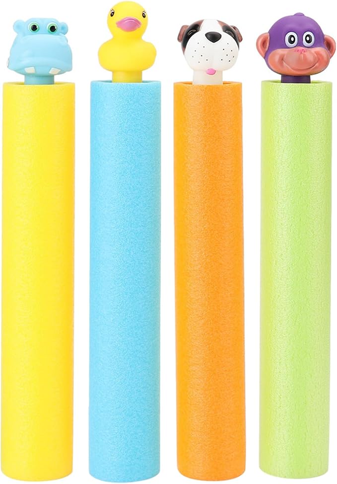 4-Pack Water Blaster Soaker Guns Set,Squirt Guns,Squirt Guns for Kids,Pool Squirt Toys,Pool Water Gun,Ranges up to 40 feet,Outdoor Water Toys for Kids
