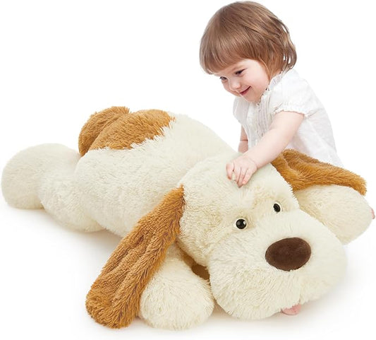 MaoGoLan Giant Stuffed Puppy Dog Big Plush Extra Large Stuffed Animals Soft Plush Dog Pillow for Girls Kids 31 inch