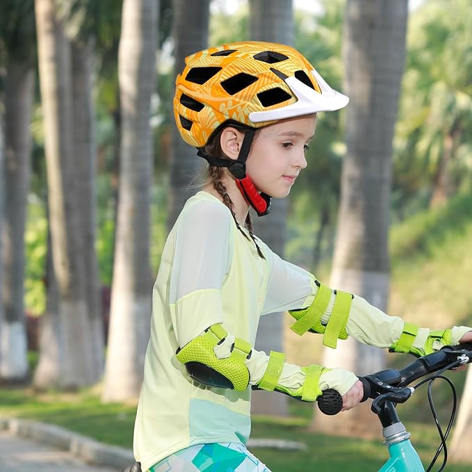Kids Bike Helmet, 2 Size Adjustable for Youth Toddler Boys & Girls 3-5-8-10-12-14 Years, Child Helmets with Visor for Skating Cycling Scooter