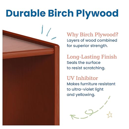 ECR4Kids Play Kitchen Refrigerator, Wooden Playset, Dark Walnut