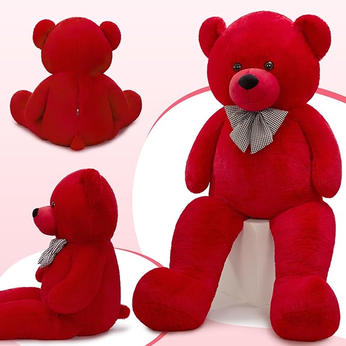 MaoGoLan Big Teddy Bear 6 Feet,Life Size Big Bear Plush Stuffed Animal,Adorable and Soft Red Teddy Bear Gift for Christmas,Valentines,Birthday,or Long Distance