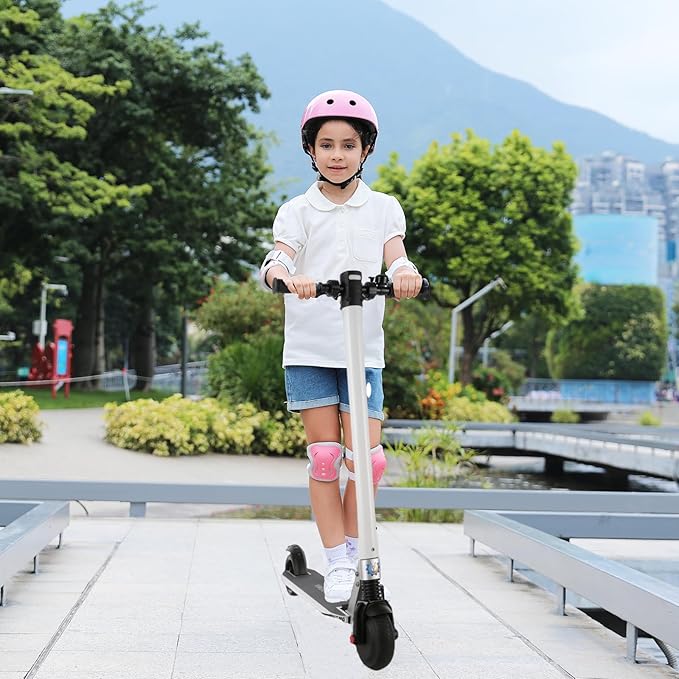 Caroma Electric Scooter for Kids Ages 6-14, 250W/180W/150W Motor & 15 Mph, 85 Mins Ride Time, Adjustable Height & Speed, LED Display, Kids Electric Scooter, Best Gifts for Boys & Girls