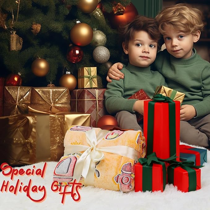 Fire Truck Glow in The Dark Blanket for Toddler Boy - Firetruck Gifts for Boys