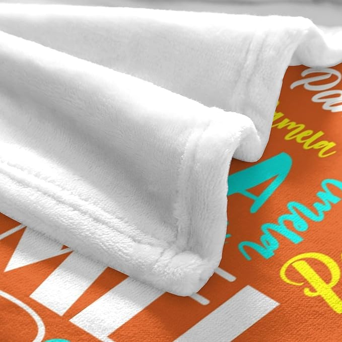 Name Blanket Personalized Blanket for Adult Kids Flannel Customize Throw Blanket Custom (Color 24, 50 x 60 Inches)
