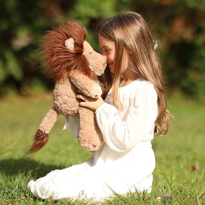 MaoGoLan Cute Lion Stuffed Animal 17.7 inch - Cozy Lion Plush with Fluffy Mane- Large Snuggly Zoo Safari Stuffed Animal Toys Gift for Kids,Boys,Girls,Lion Lover