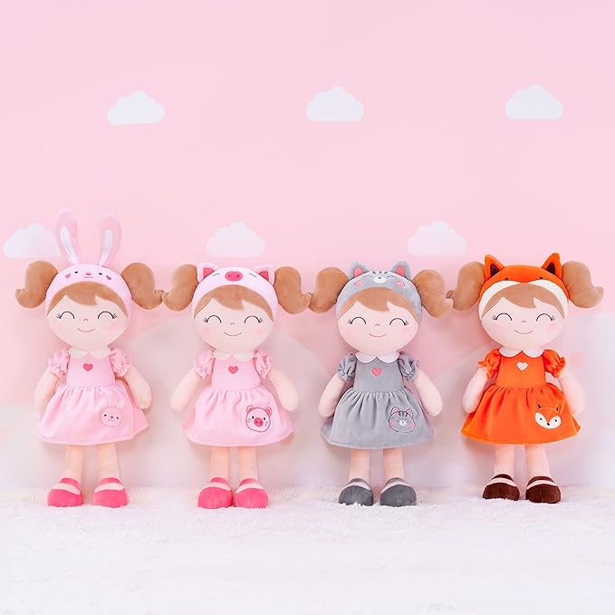 Gloveleya Baby Doll Girl Gifts Soft Plush Kitty Cat Dolls Girls Toy 12" with Gift Box