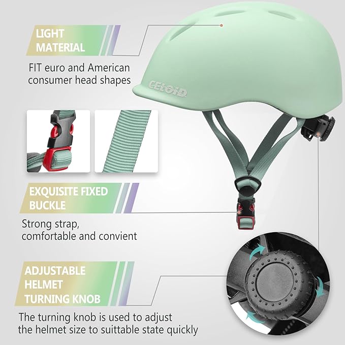 Kids Bike Helmet,Toddler Cyling Helmets for Ages 5-8-9-10-12-14-16Years Youth Boys & Girls,Child Adjustable Multi-Sport Bicycle Skateboard Roller Skate Scooter Balance Skateboarding Helmet