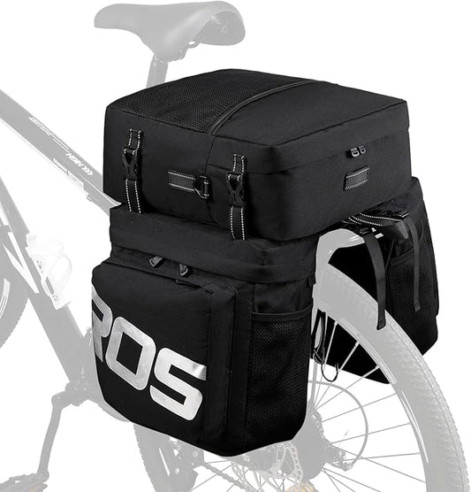 Roswheel Bike Bag Accessories Panniers for Bicycle Rear Rack Bag 50L Waterproof Mountain Electric Bike Saddle Bags for Cycling Traveling Commuting