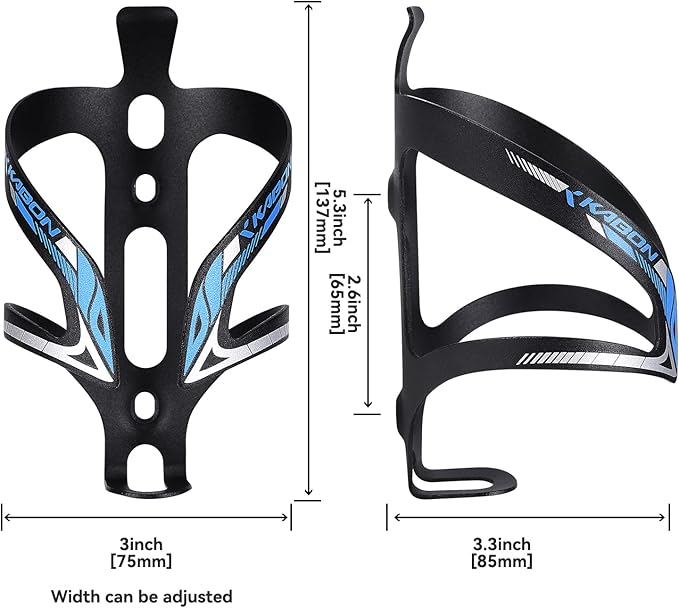 KABON Bike Water Bottle Holder, Lightweight Bicycle Alloy Aluminum Side Load Water Bottle Cage Brackets for Road Bike MTB