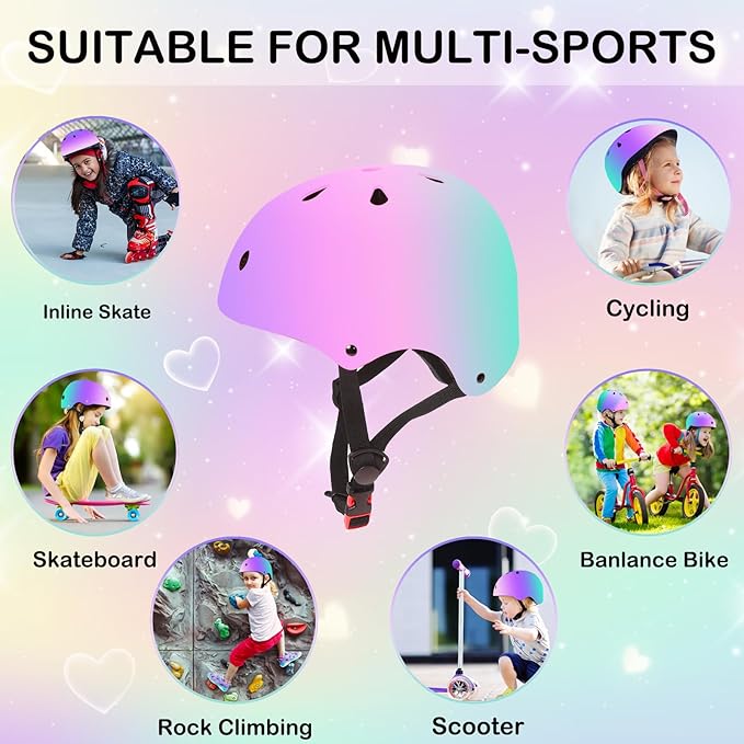 Kids Bike Helmet for 2-3-5-8-14 Ages Girls,Boys,Toddler,Kids and Youth, Ventilation and Impact Resistance Toddler Bike Helmet for Multi-Sport Bicycle Scooter Inline Roller Skate and Skateboarding