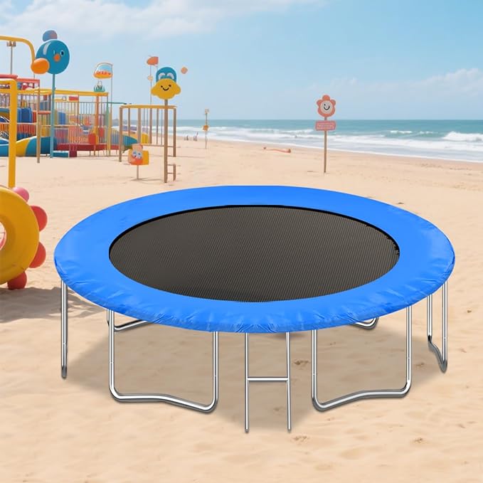 Eapmic Trampoline Pad Replacement, Trampoline Safety Pad, Spring Cover for 8ft 10ft 12ft 14ft 15ft 16ft Round Trampoline with Waterproof Foam Padding, Universal Trampoline Accessories