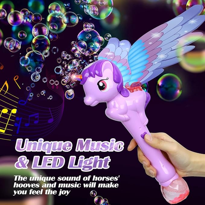 Dolanus Bubble Wands for Kids Toys Ages 3-8 Year Old: Unicorn Toys Princess Wand, Toddler Girl Toy Age 3 4-5 6 Years Old, Outdoor Party Birthday Gifts for 3 4 5 6 7 8 Year Old