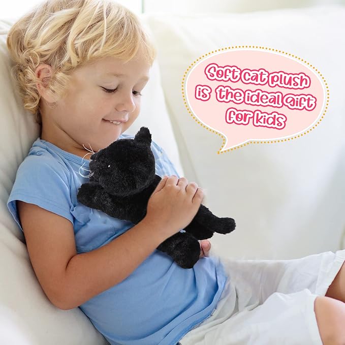 3 Pcs 9 Inch Cat Stuffed Animal Plush Gift Operation Christmas Cute Kitten Plush Toys Small Cat Stuffed Animal Sleeping Gifts for Boys Girls Pet Party Favors(Stylish Style)