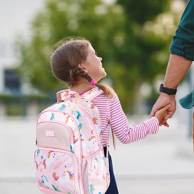 mommore Kids Backpack for Boys Girls Preschool Kindergarten Backpacks Lightweight Elementary School Bookbag with Lunch Box