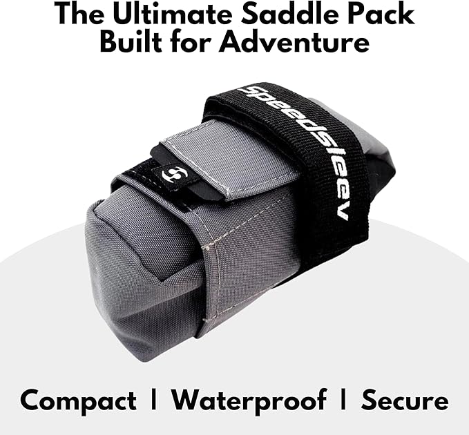 Ranger 2.0 Medium Bike Saddle Bag – Waterproof Under Seat Pack for MTB, Gravel & Plus Tire Bikes – Lightweight, Rattle-Free Tool Storage – Fits Most Dropper Posts – Grey