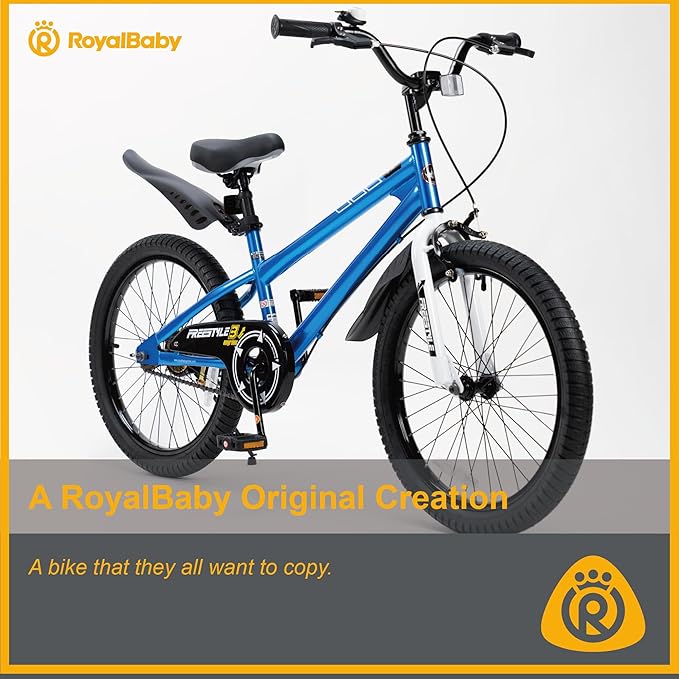 RoyalBaby Kids Bike EZ Balance to Pedal Dual Handbrake Toddlers Boys Girls Bicycle 12-20 Inch for Age 3-10 Years