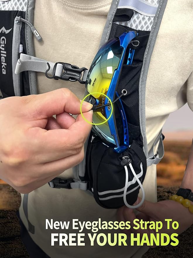 Hydration Backpack, Lightweight Breathable Reflective Pack Adjustable Chest Straps for Running, Marathons, Cycling, Hiking, Trail Vest