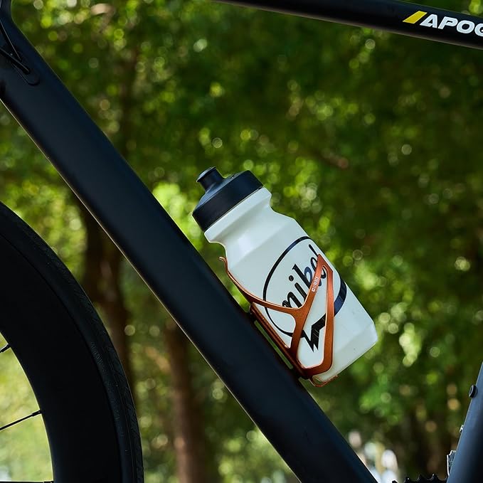 Corki Cycles Bike Water Bottle Holder Aluminum Alloy, Universal Bike Water Bottle Cage for Road, Mountain and Gravel Bikes -1 Pack - Orange