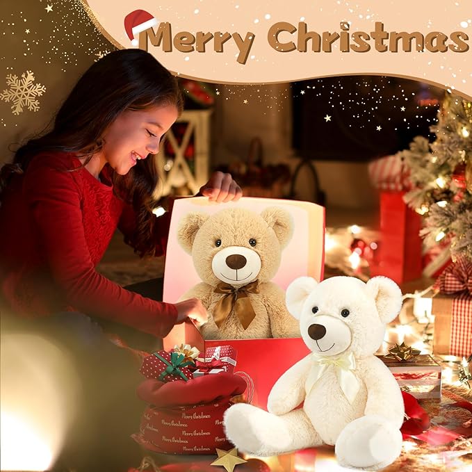 MorisMos Teddy Bear Stuffed Animals, 20" Bulk Teddy Bears Plush for Kids, Medium Size Bears for Baby Shower