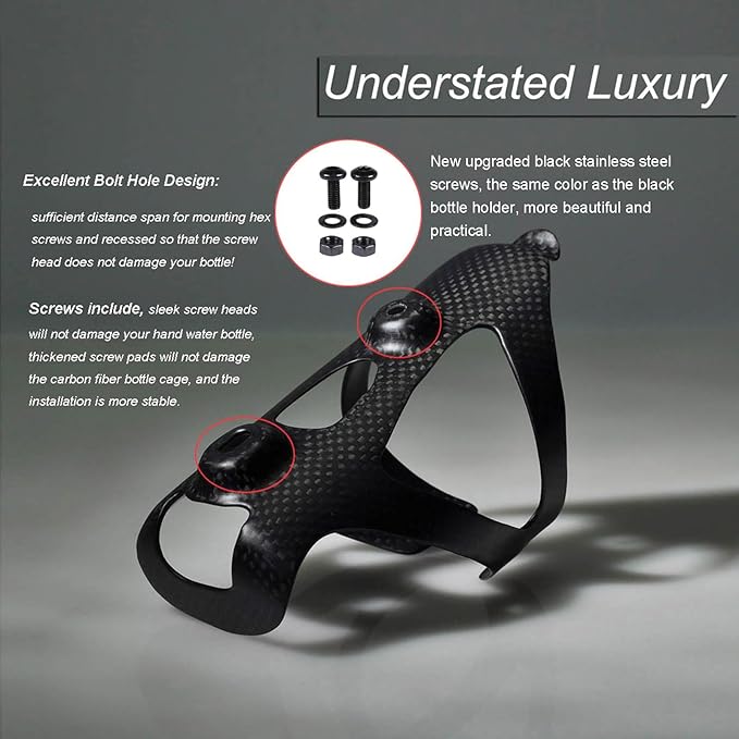 ThinkTop 2 Pack Ultra-Light Full Carbon Fiber Bicycle Bike Drink Water Bottle Cage Holder Brackets for Road Bike MTB Cycling