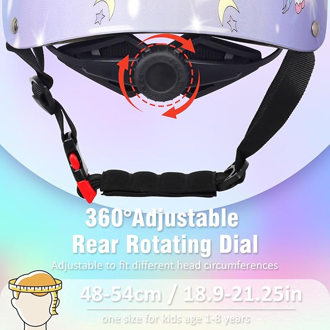 Kids Toddler Bike Helmet for Boys Girls, Adjustable Bicycle Helmet from Infant Baby to Children, Multi-Sport for Scooter Skateboard Roller/Inline Skate