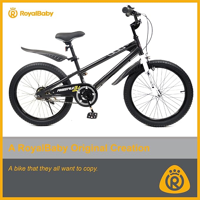 RoyalBaby Kids Bike EZ Balance to Pedal Dual Handbrake Toddlers Boys Girls Bicycle 12-20 Inch for Age 3-10 Years