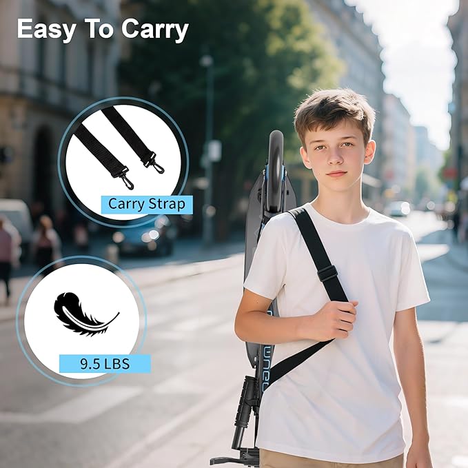 Kick Scooter for Kids Age 8+, Teens, Adults, Dual Suspension Foldable Lightweight Scooter with 8 Inch Big Wheels, Max Load 240 LBS Wide Deck