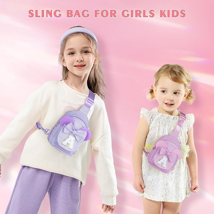 Christmas Gifts for Kids Girls - Sling Bags for Girls Kids | Initial Small Crossbody Bag Purses Girl Kid Gifts
