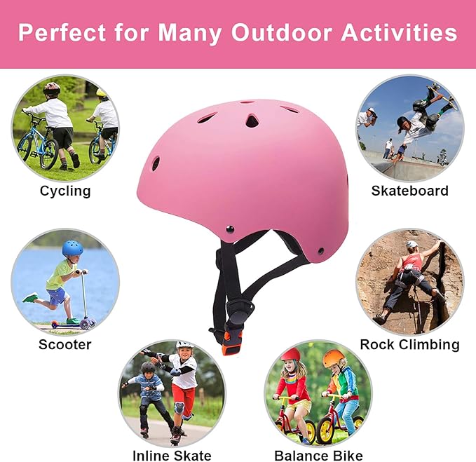 Glaf Toddler Helmet for 2-8 Years Kids Bike Helmets Baby Girls Boys Multi-Sport Adjustable Skateboard Bicycle Helmet Lightweight 3 Sizes for Toddler to Youth 8-14