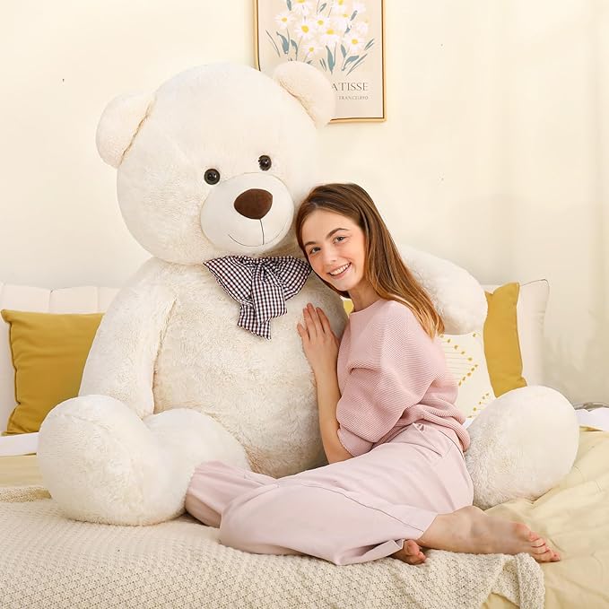 MaoGoLan Life Size Giant Jumbo Teddy Bear 55 inch Big Stuffed Animals Chucky Plush Large Bear Gift for Girls Teens Boys Children Girlfriend Boyfriend Wife GF