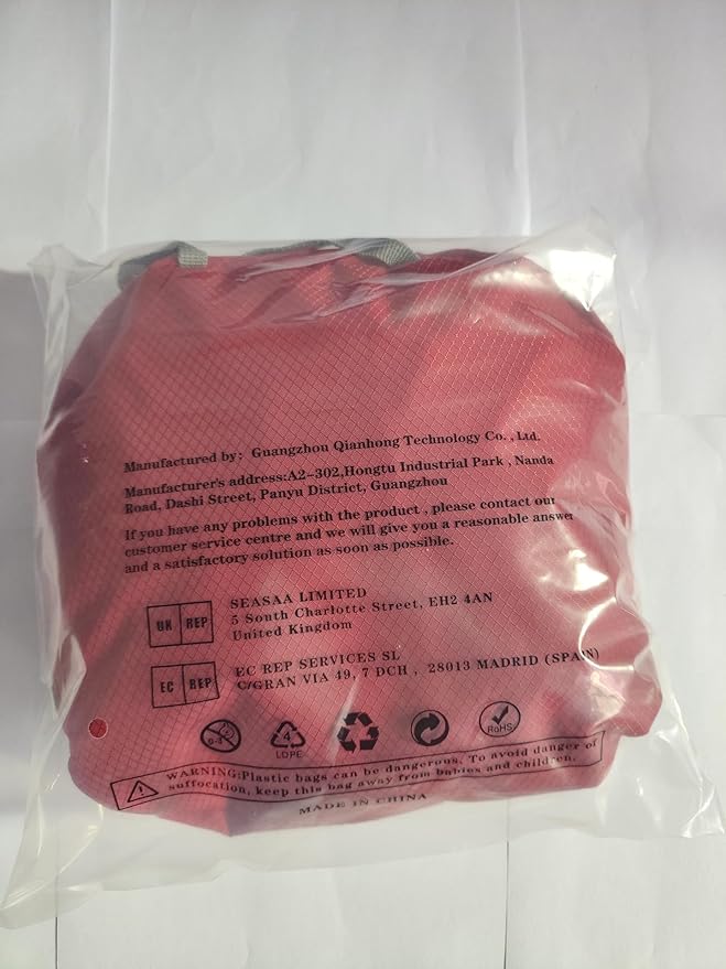 ZOMAKE Lightweight Packable Backpack 35L, Light Foldable Backpacks Water Resistant Collapsible Hiking Bag, Compact Folding Day Pack for Travel Camping(Red)