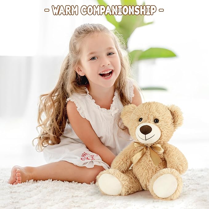 MaoGoLan 9 Pack Teddy Bears Bulk for Baby Shower, 14" Small Teddy Bear Plush Toy, Cute Stuffed Bears Bulk for Kids Girlfriend, Wholesale Small Bear for Wedding,Birthday,Christmas, Party Decorations