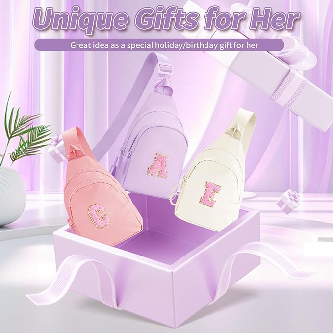 Birthday Gifts for 3 4 5 6 7 8 9 10 11 12 13 14 15 16 Year Old Girls,Crossbody Sling Bag Backpack Fanny Pack Purse for Teen Girl Kid Daughter Sister Her,Cute Trendy Stuff - Lavender,T