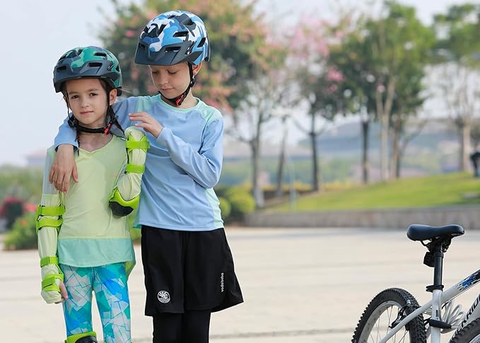 Kids Bike Helmet, Youth Toddler Boys Girls Helmets, 2 Size Adjustable for Ages 2-3-5-8-14 Years, Child Helmet with Visor and LED Light, Lightweight Multi-Sport Bicycle Scooter Cycling Helmets
