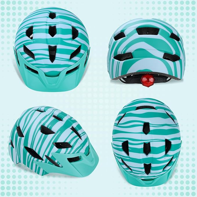Adjustable Toddler Helmet, Kids Bike Helmets for Boys Girls 3-5/4-6/5-8 Years, Protective Gear Set for Bicycling/Skateboarding/Rollerblading/Scootering