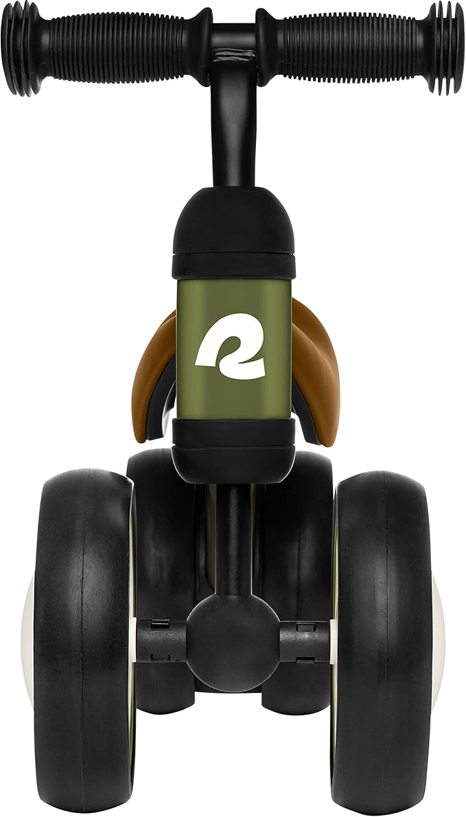 Retrospec Cricket Baby Walker Balance Bike with 4 Wheels for Ages 12-24 Months - Baby Toys & Toddler Toys for 1 Year Olds - Ride On Bicycle - Boys & Girls