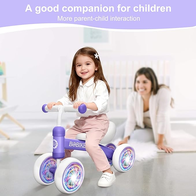 Baby Balance Bike Toys for 12-36 Months Kids Toy Boy and Girls Gifts Toddler Best First Birthday Gift Children Walker No Pedal Infant 4 Wheels Bicycle