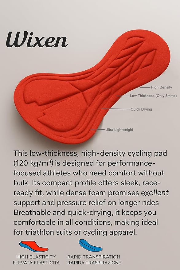 Wixen Men's Performance Triathlon Suit Sleeveless Tri Suit Padded Quick Dry Run Swim Bike