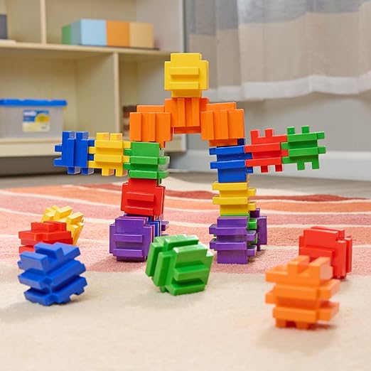 Environments 2 inch Jumbo Linking Cubes, 24 Pieces, Building Bricks, Blocks, Construction Toy, Manipulatives, Early STEM, Ages 18 Months and Up