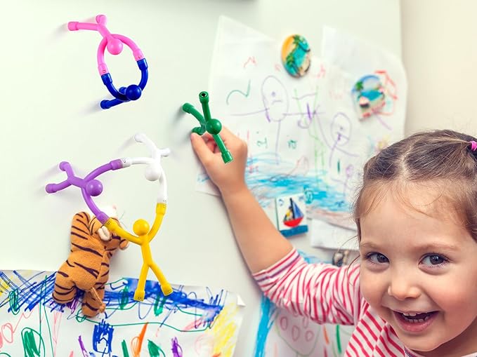 30 Pcs Magnetic Toys, Magnetic People, Colorful Magnets for Kids Travel Toys, for Refrigerator Magnets, Office, Whiteboard Decoration