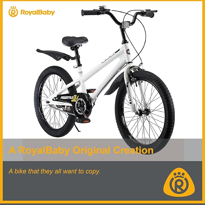 RoyalBaby Kids Bike EZ Balance to Pedal Dual Handbrake Toddlers Boys Girls Bicycle 12-20 Inch for Age 3-10 Years