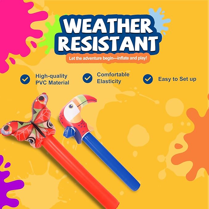 DIMAR GARDEN Kids Inflatable Stick, Outdoor Blow Up Stick Balloons Toys for Swimming pool, Blue