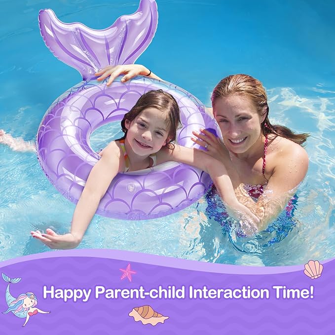 MoKo Inflatable Swimming Ring, Cute Pool Float Tube Decorations Swim Tubes Outdoor Pool Beach Water Floats Party Supplies Floaties