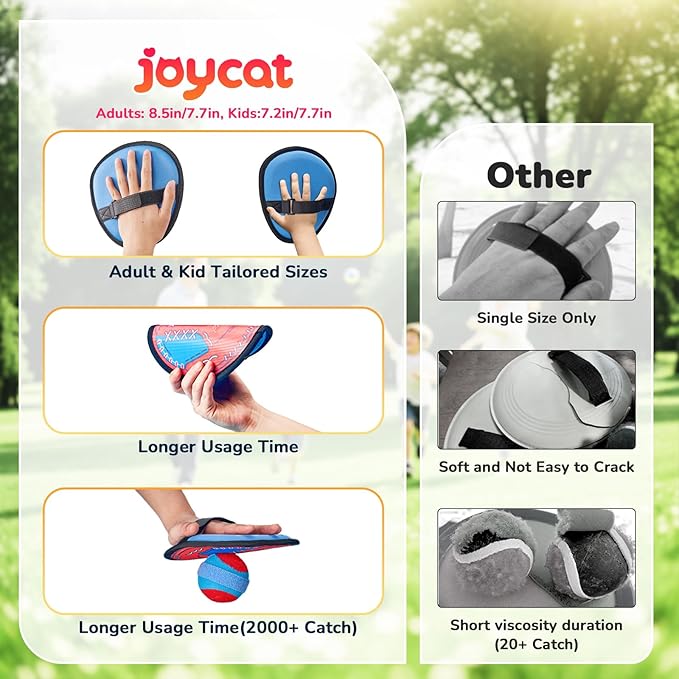 JoyCat Toss and Catch Ball Game Set,Kids Toddler Baseball Glove,Beach Yard Games,Sports&Outdoor Kids Toys,Birthday for 3 4 5 6 7 8 9 10+Year Old Boys Girls