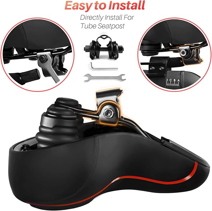 Oversized Bike Seat for Peloton Bike & Bike+, Wide Bicycle Saddle Replacement Compatible with Peloton, Exercise or Road Bikes, Seat Cushion for Men & Women