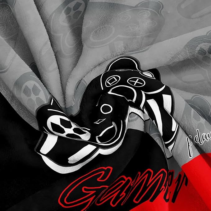 lirs Bedding Gaming Throw Blanket 80" x 60’’ Super Soft, Fleece, Gamer Gift for Couch Sofa for for Kids Boys Teens Video Game (MT-A03, 80’’x60)